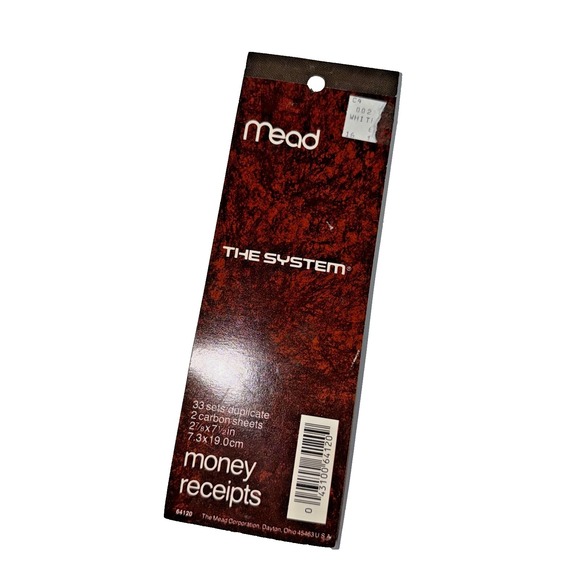 Other - Vintage Mead The System Rent or Money Receipts Ephemera Journal